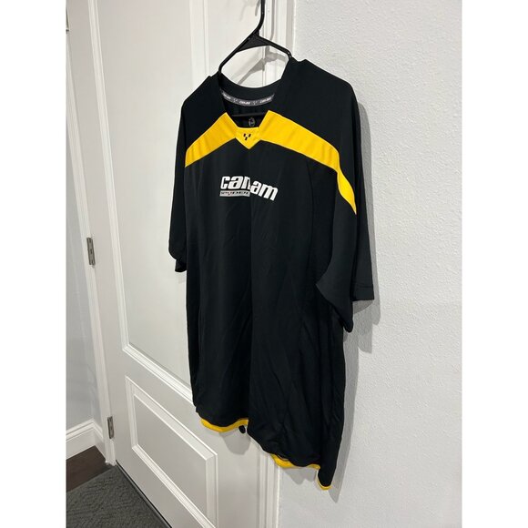 BRP Colorblock Can-Am Spyder Short Sleeve T-Shirt Black Yellow Size 2XL Moto - Picture 3 of 10